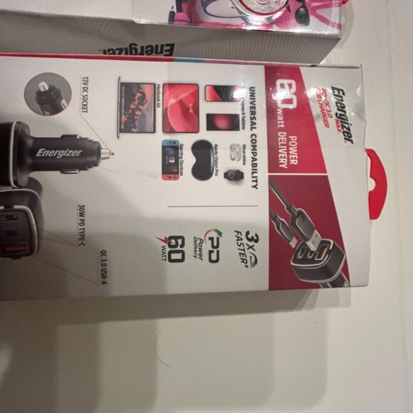 Car Chargers nergizer Max PD + QC 3.0 Dual Car Charger 60W Type-C and USB-A Port - Picture 10 of 10